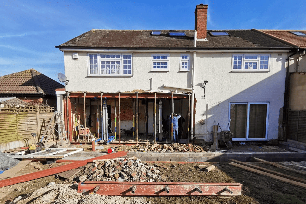 Rear single storey extension built by CJS Construction