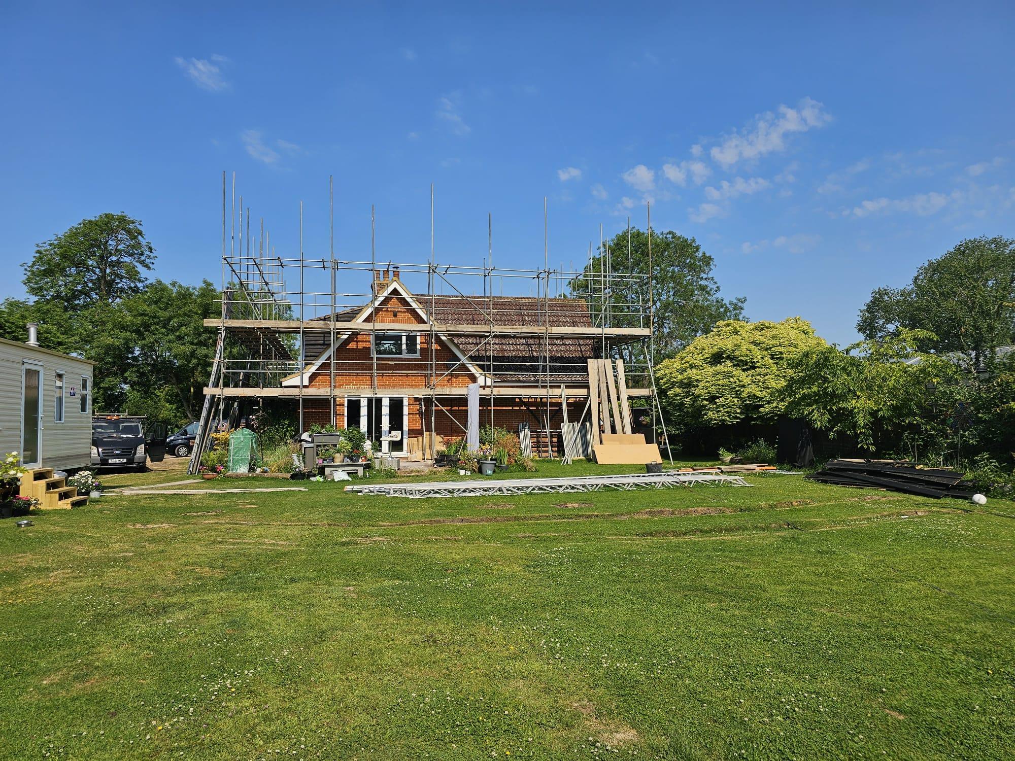 Rear single storey extensions built by CJS Construction
